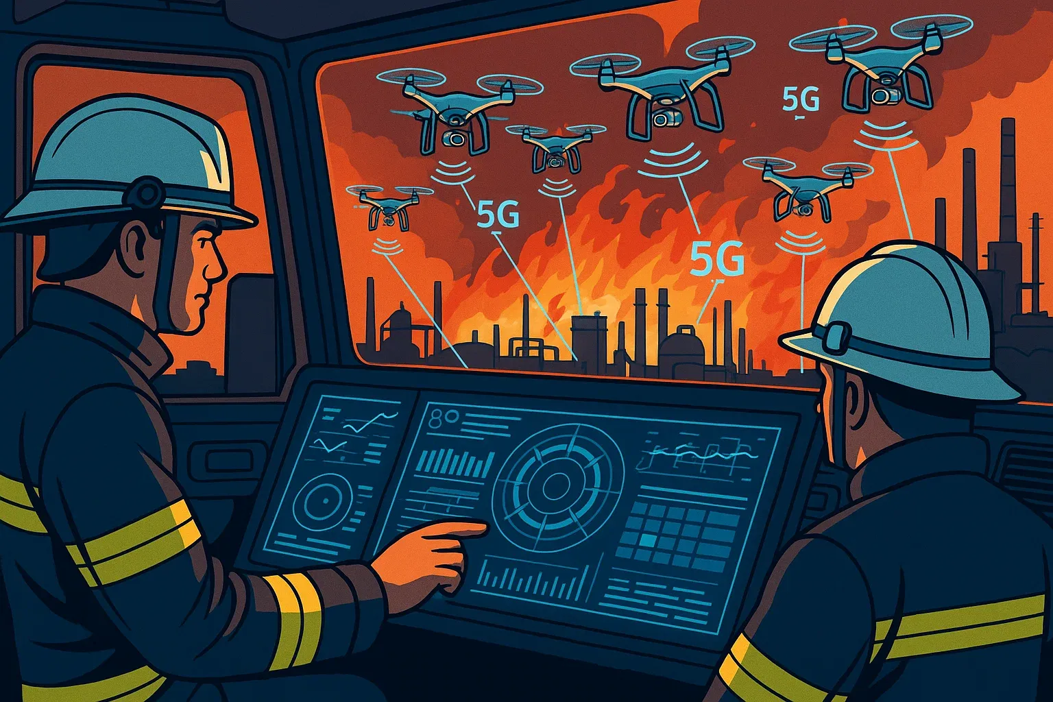 5G Coordinated Drone Swarms